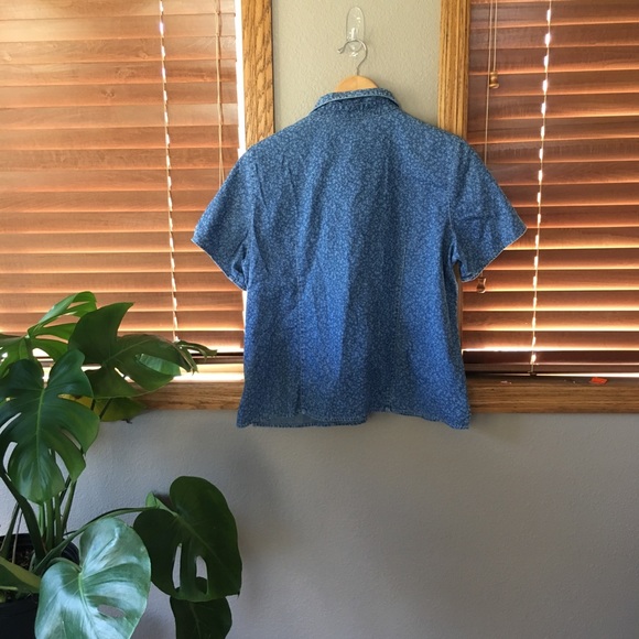🎈VTG Floral Denim Shirt - Picture 7 of 7